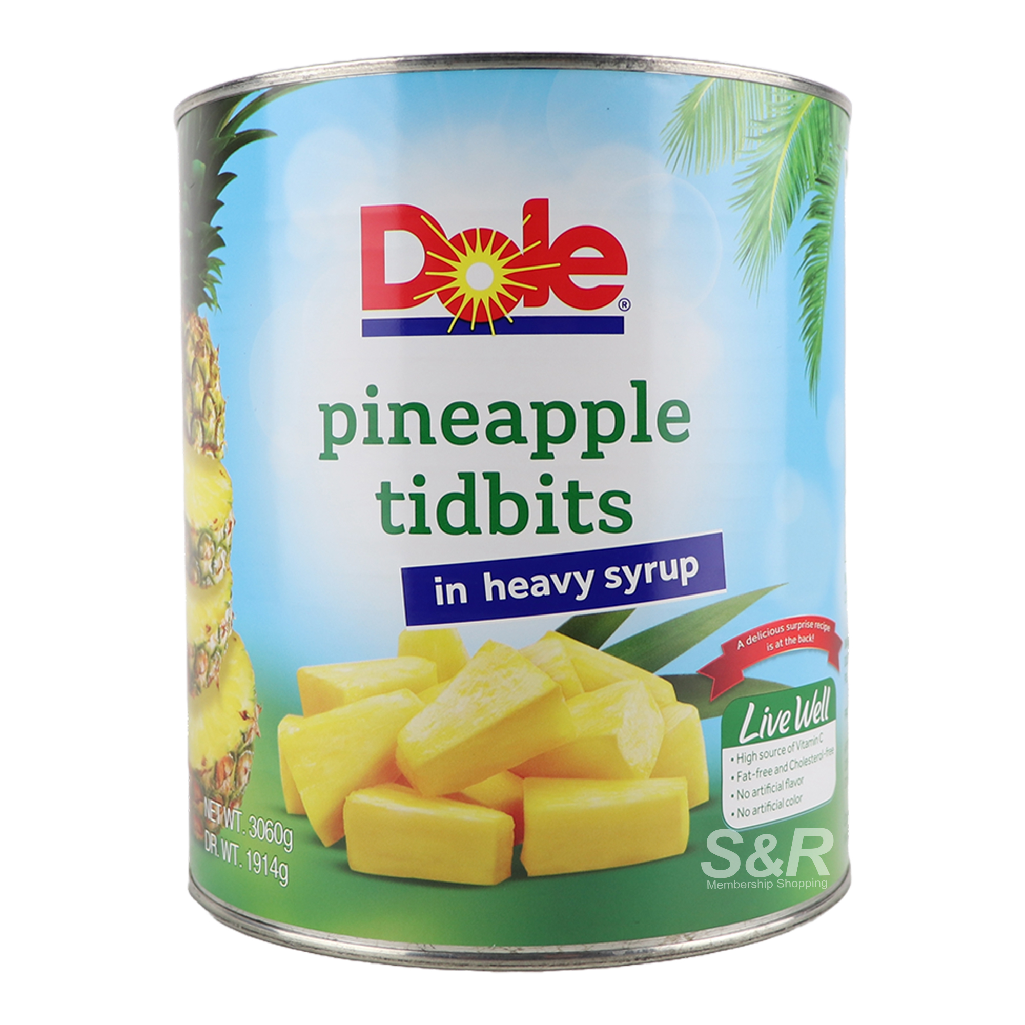 Dole Pineapple Tidbits 3.06kg